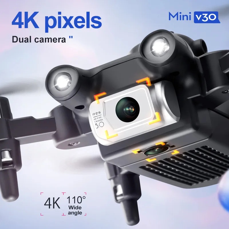 Mini V30 WiFi  With 4K HD Dual - Rc Helicopter Mini review and price