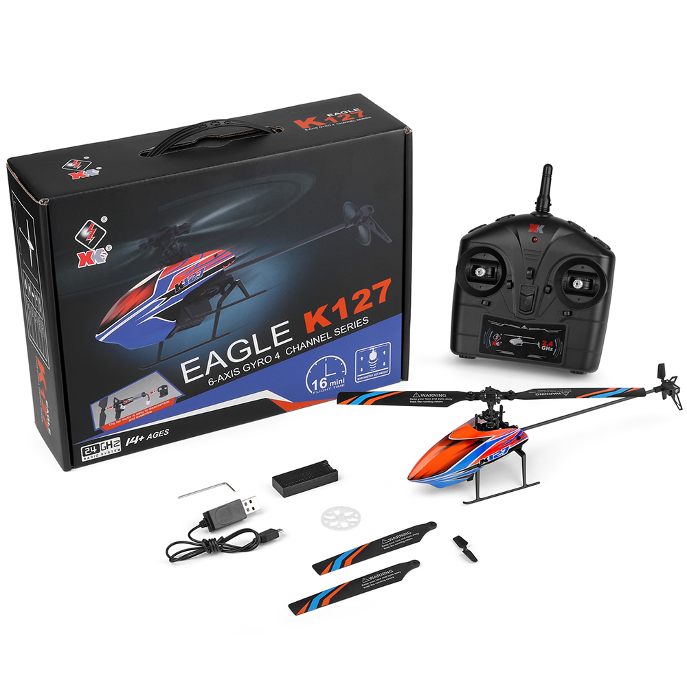 WLtoys XK K127 2.4G 4CH 6-Aixs - Rc Helicopter Gyro review and price