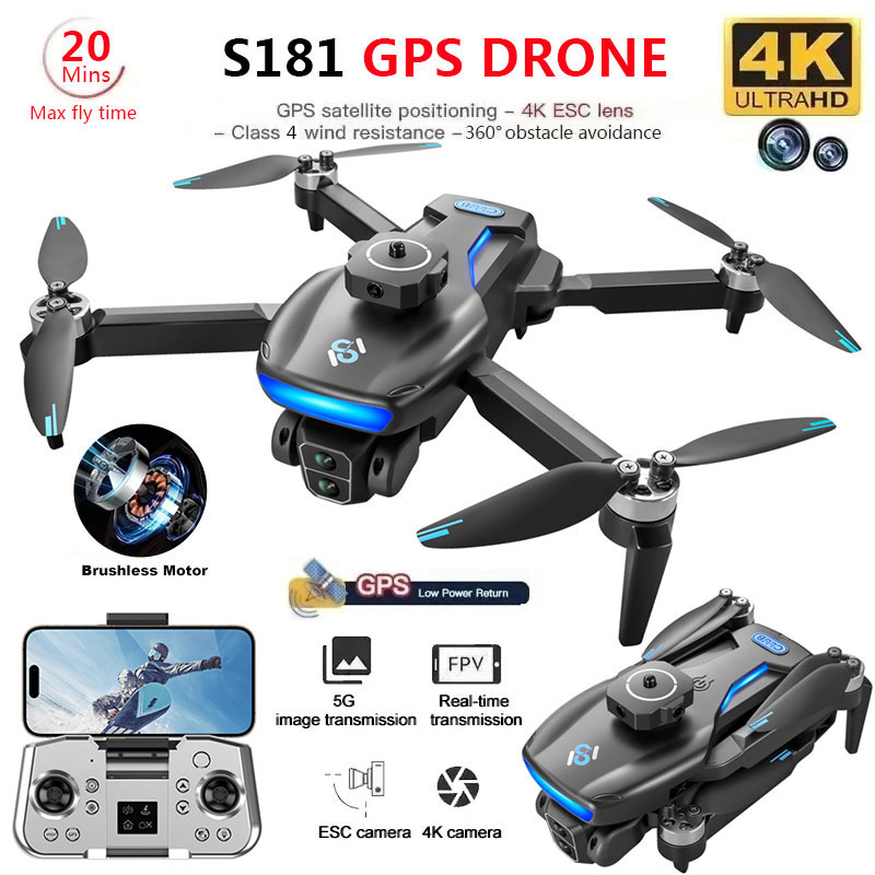 S181 GPS Drone 4K Professional - Rc Helicopter Electric review and price